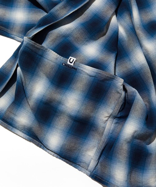 CAHLUMN/カウラム Magazine Pocket Open Collar Shirt(Ombre)/マガジン