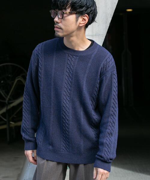 セール】『WEB限定』『XLサイズあり』メリノウールケーブルニット