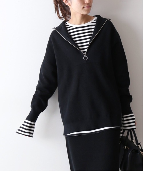 FRAMeWORK（フレームワーク）の「コットンハリヌキハーフジッププル