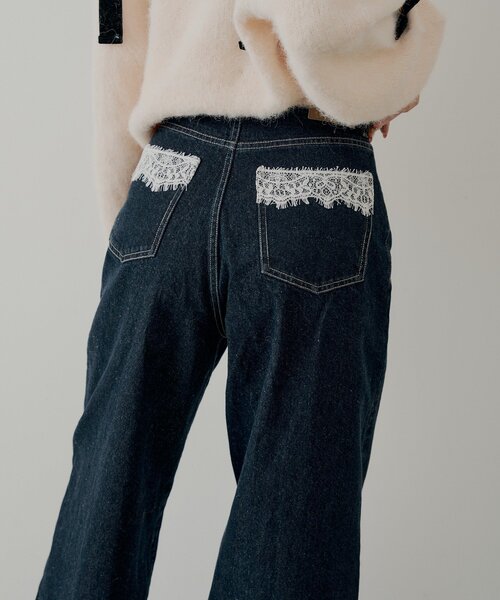 ポケットレースワイドデニム（デニムパンツ）｜Chico（チコ）の