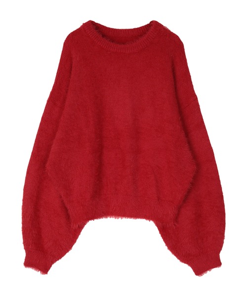 miette（ミエット）の「ﾓﾍﾔﾗｲｸﾊﾞﾙｰﾝｽﾘｰﾌﾞｼｬｷﾞｰﾆｯﾄ（ニット/セーター