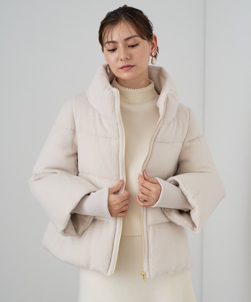 ANAYI（アナイ）の「アルパカシャギーダウンコート（ダウンジャケット