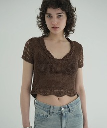 CLANE（クラネ）の「クラネ CLANE / ミックスツイードニットトップス