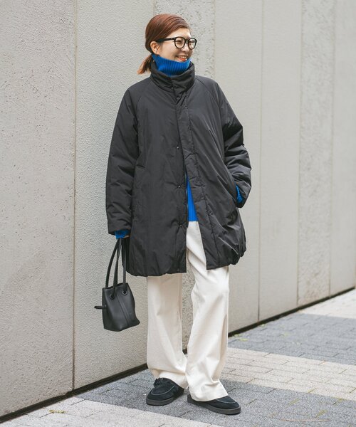 Spick & Span☆スタンドカラー中綿オーバーブルゾン☆オフホワイト