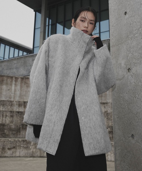 hellam（へラム）の「シャギースタンドカラーコート（ステンカラー