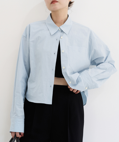 IENA（イエナ）の「タイプライタークロップドシャツ（シャツ/ブラウス