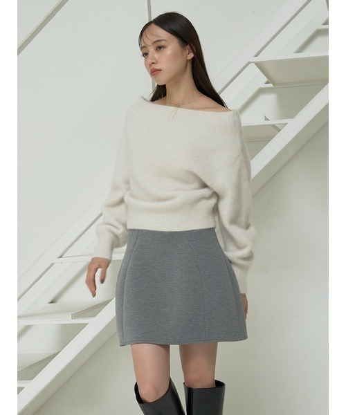 SNIDEL（スナイデル）の「フォックスアルパカオフショルプルオーバー