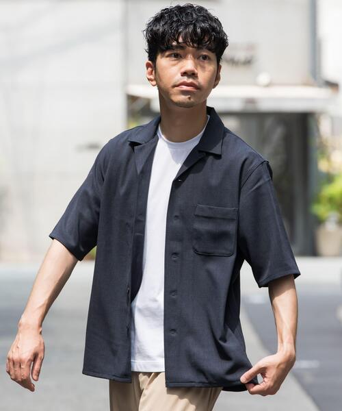 セール】『WEB限定』『セットアップ対応』パナマ風オープンカラー半袖