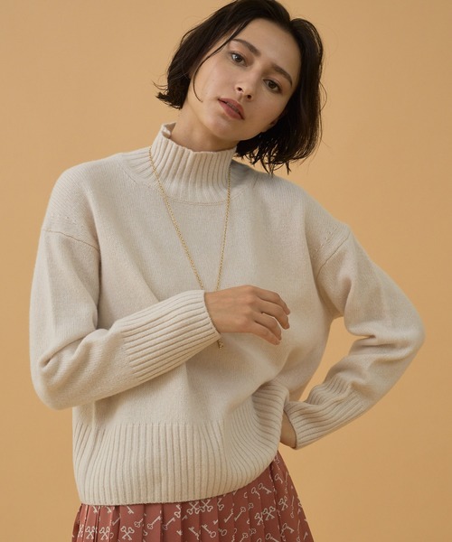 ANAYI（アナイ）の「ウールカシミヤ天竺ハイネック プルオーバー