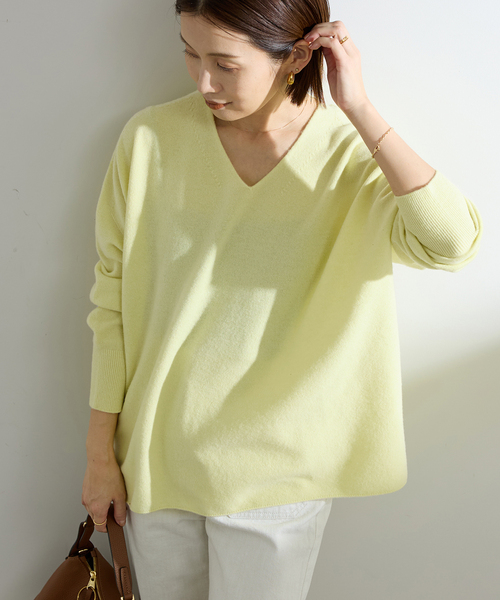 追加4》Fineニュージーウール ニュアンス Vプルオーバー（ニット