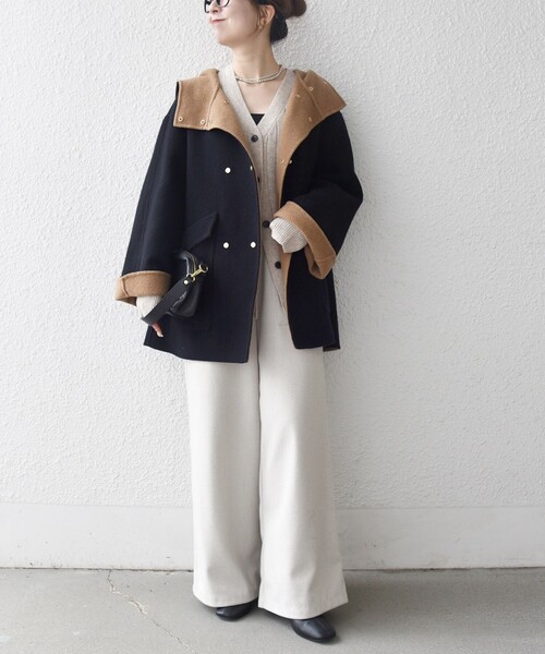 セール】SHIPS any: リバー フーデッド Aライン ミドル コート（その他