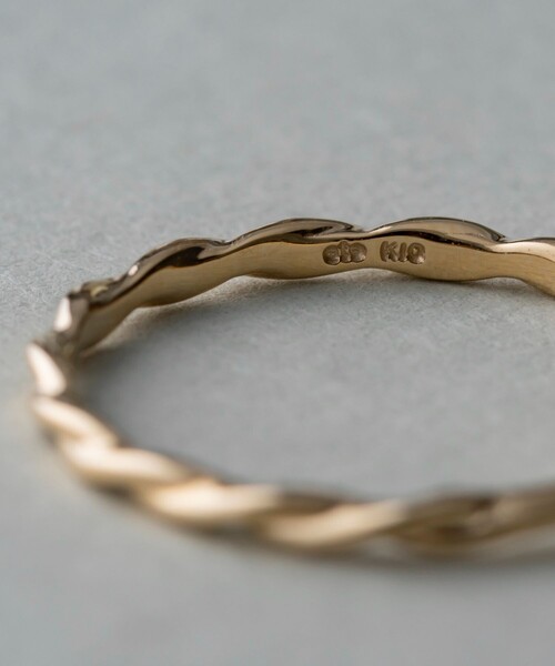 ete（エテ）の「○K10YG レイヤード ツイスト リング（リング）」 - WEAR