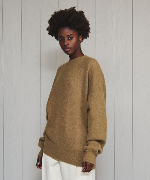 ATON（エイトン）の「＜ATON＞ALPACA CREW NECK KNIT/ニット（ニット