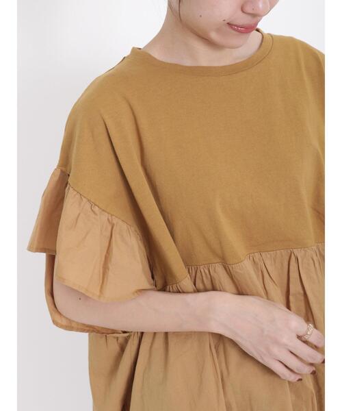 Samansa Mos2（サマンサ モスモス）の「袖フリルドッキングチュニック