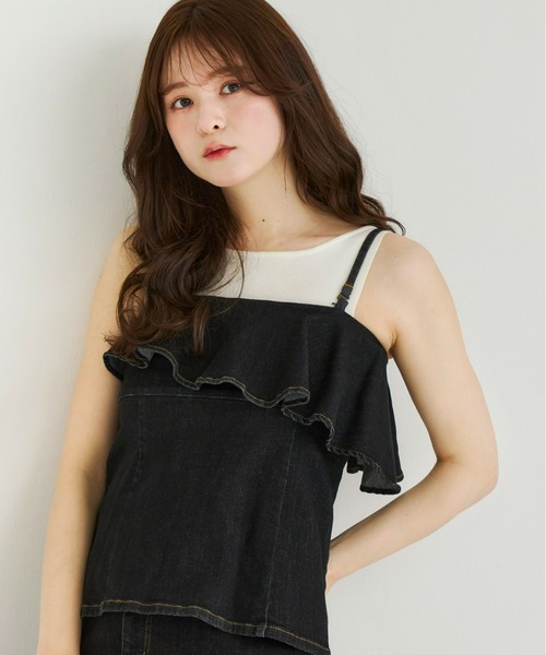 デニムセットアップビスチェ[セットアップ可能]（キャミソール）｜Olu