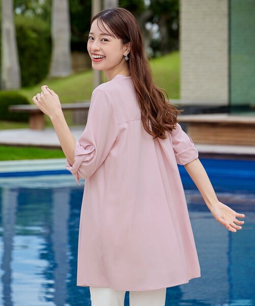 バンドカラーシャツチュニックブラウス（シャツ/ブラウス）｜Tiaclasse