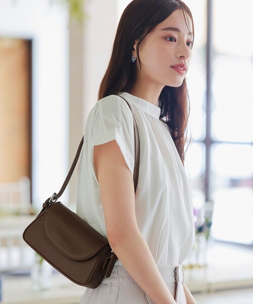 安田美沙子さん着用・2TYPE肩紐/ショルダー&斜め掛け】フラップミニ