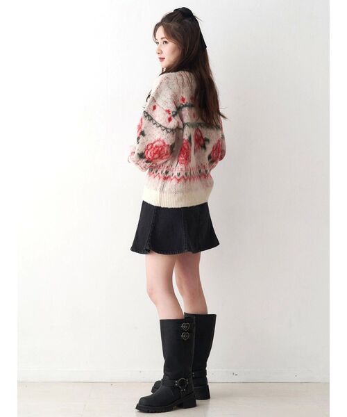 セール】ローズ＆リボンジャガードニット（ニット/セーター
