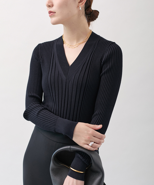 SLOWOOL Vネック プルオーバー（ニット/セーター）｜VERMEIL par iena