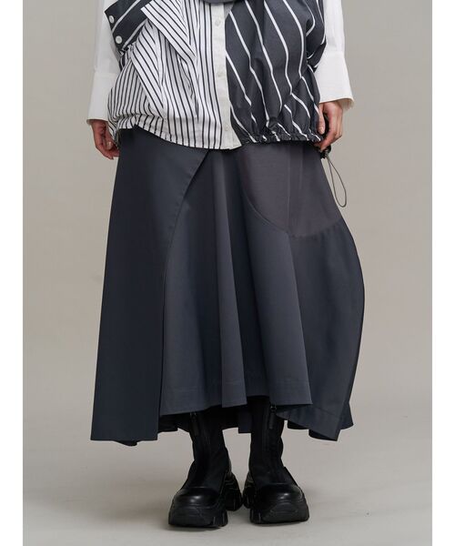 WAVE ASYMMETRY SKIRT / ウェーブアシンメトリースカート（スカート