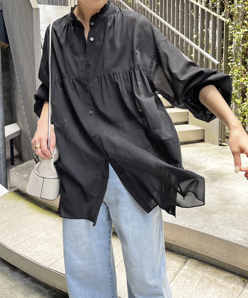 Spick & Span（スピックアンドスパン）の「シアーフリルカラーブラウス