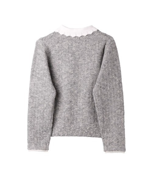 Petal-Edge Collar Knit Top（ニット/セーター）｜Her lip to（ハー