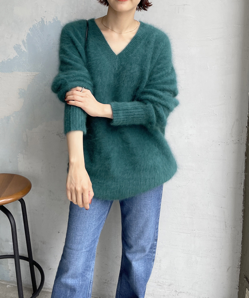 Spick & Span（スピックアンドスパン）の「ファーニットVネックプル