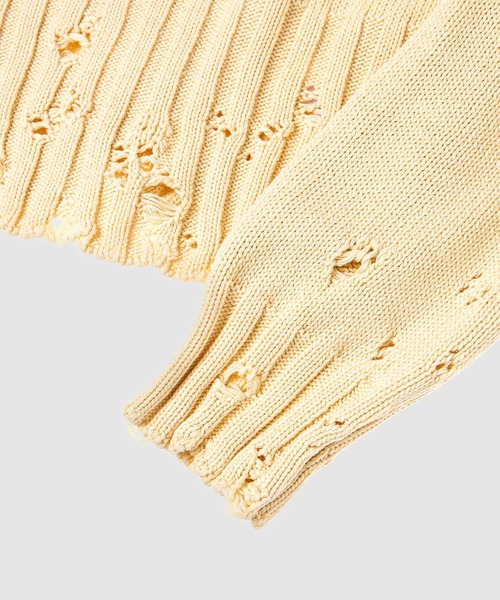 UNFINISHED KNIT / コットンクロップドニット（ニット/セーター