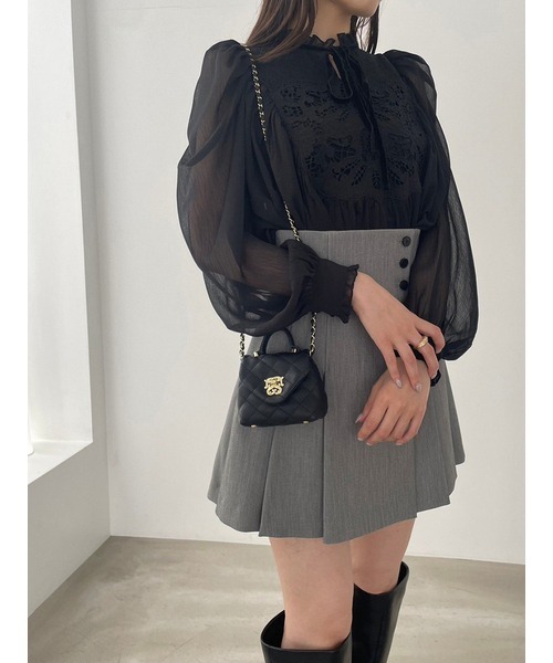 SNIDEL（スナイデル）の「エンブロイダリー楊柳ブラウス（シャツ