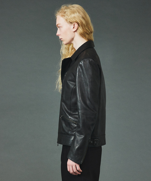 24A/W】セミダブル レザージャケット（ライダースジャケット）｜5351