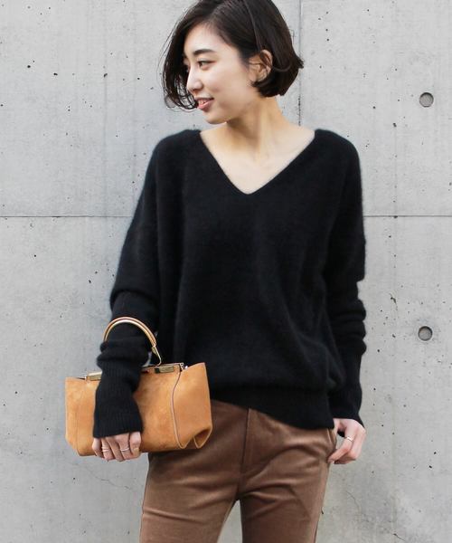 Deuxieme Classe（ドゥーズィエムクラス）の「FUWAシャギーVネックプル