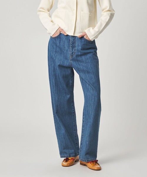 Steven Alan＞コットン デニム ストレート パンツ（デニムパンツ