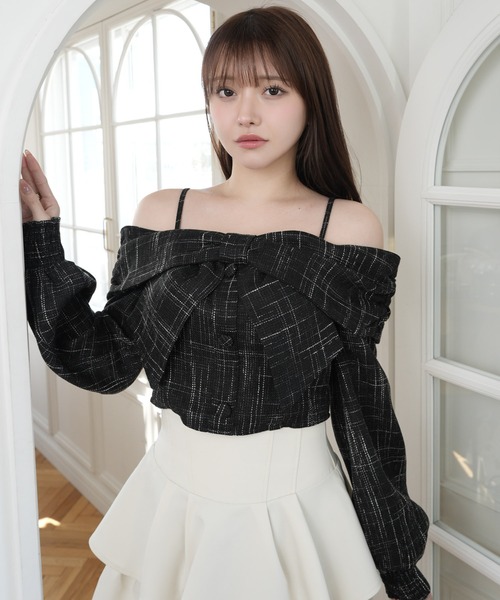 LIPSERVICE（リップサービス）の「リボンオフショルロングスリーブ