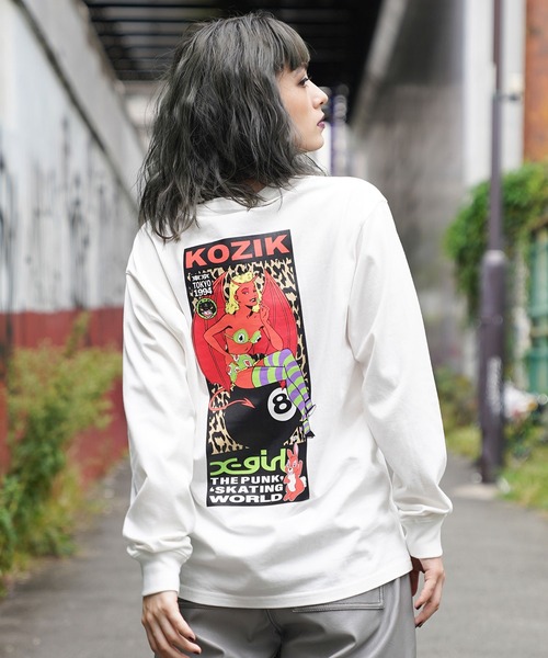 X-girl（エックスガール）の「X-girl × KOZIK DEVIL GIRL L/S TEE（T