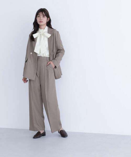 セール】◇＜骨格ナチュラル＞ツイーディータックワイドパンツ（その他