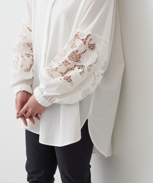 BEARDSLEY（ビアズリー）の「《ビアズリー》袖レースシャツ（シャツ