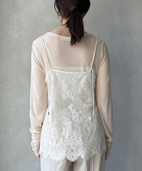 新色追加】スカラレースキャミ（シャツ/ブラウス）｜DouDou（ドゥドゥ