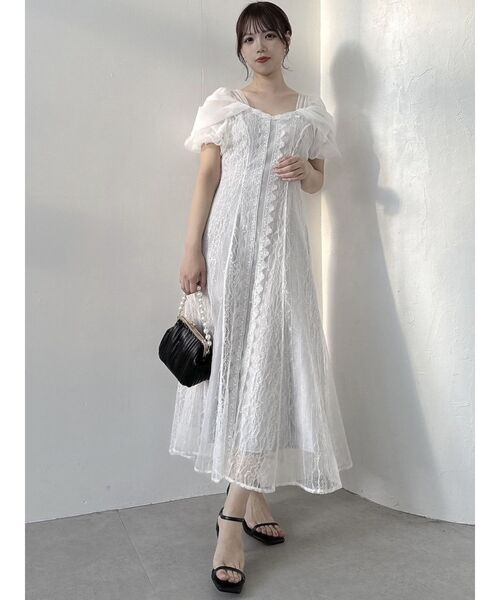 dazzlin（ダズリン）の「チュールベールレースワンピース（ドレス