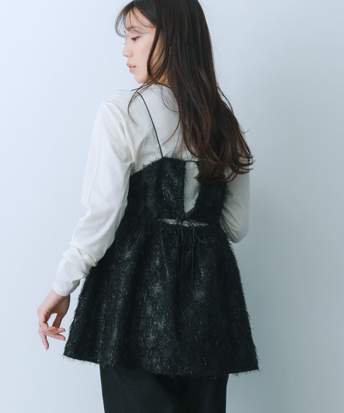 セール】ジャガードフリンジキャミソールトップ（キャミソール