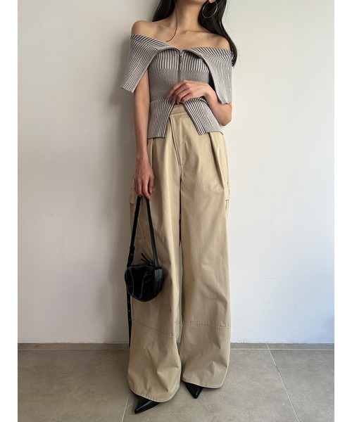 SNIDEL（スナイデル）の「フロントZIPデザインニットプルオーバー