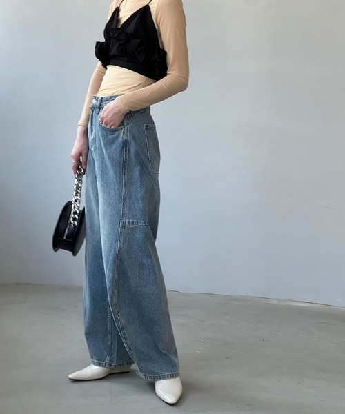 ラインカーブ立体コクーンデニム chw24s055-ファッション通販サイト