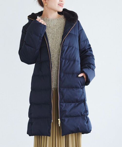 セール】ファーフードロングダウン（ダウンジャケット/コート）｜le