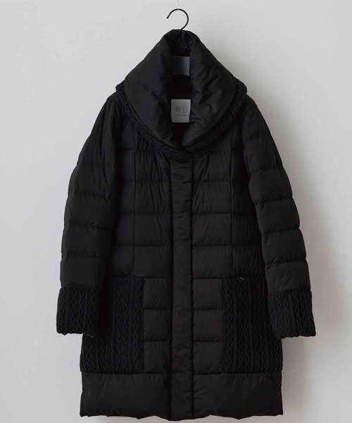 YOSOOU/ヨソオウ】Two Piece Collar Knit Coat/ツーピースカラーニット