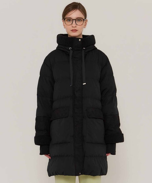 YOSOOU/ヨソオウ】Boa Docking Stand Hood Coat/ボアドッキング