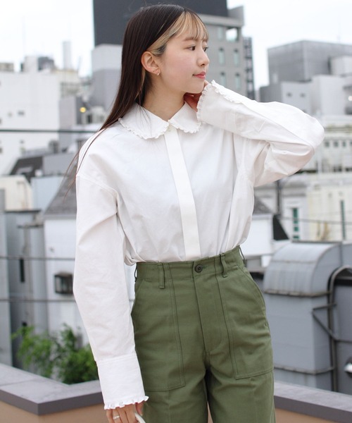 セール】THE SHINZONE/シンゾーン フリルカラーブラウス FRILL COLLAR