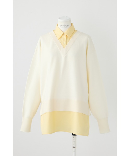 シャツレイヤードプルオーバー（ニット/セーター）｜ENFOLD