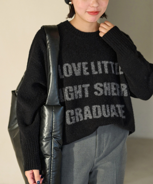 FRAMeWORK（フレームワーク）の「アルパカ混ロゴインターシャニット