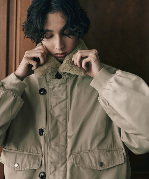 2WAYフライトジャケット / N-2B ミリタリー ジャケット 【襟ファー