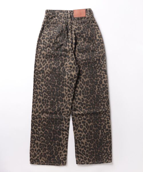 セール】ヒョウ柄ワイドデニムパンツ（デニムパンツ）｜おしゃれスタ