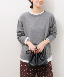 レイヤード」に該当するレディースのニット/セーター（グレー/灰色系